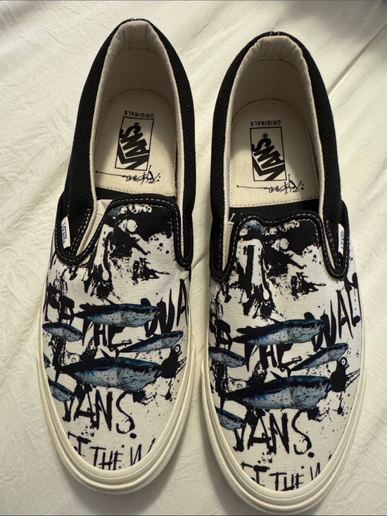 Vans Other - VANS vault x Ralph Steadman OG classic slip on LX “Blue Tuna” color way(size 10)